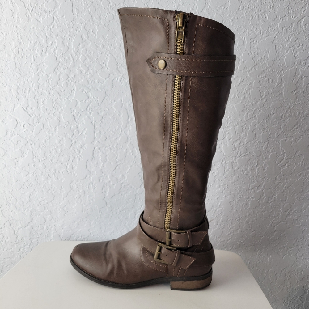 Rampage Women's Hansel Zipper and Buckle Knee- High Riding Boots SIZE 7 - Picture 3 of 14